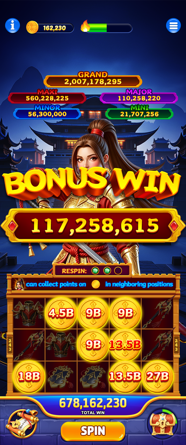 Reward result screenshot